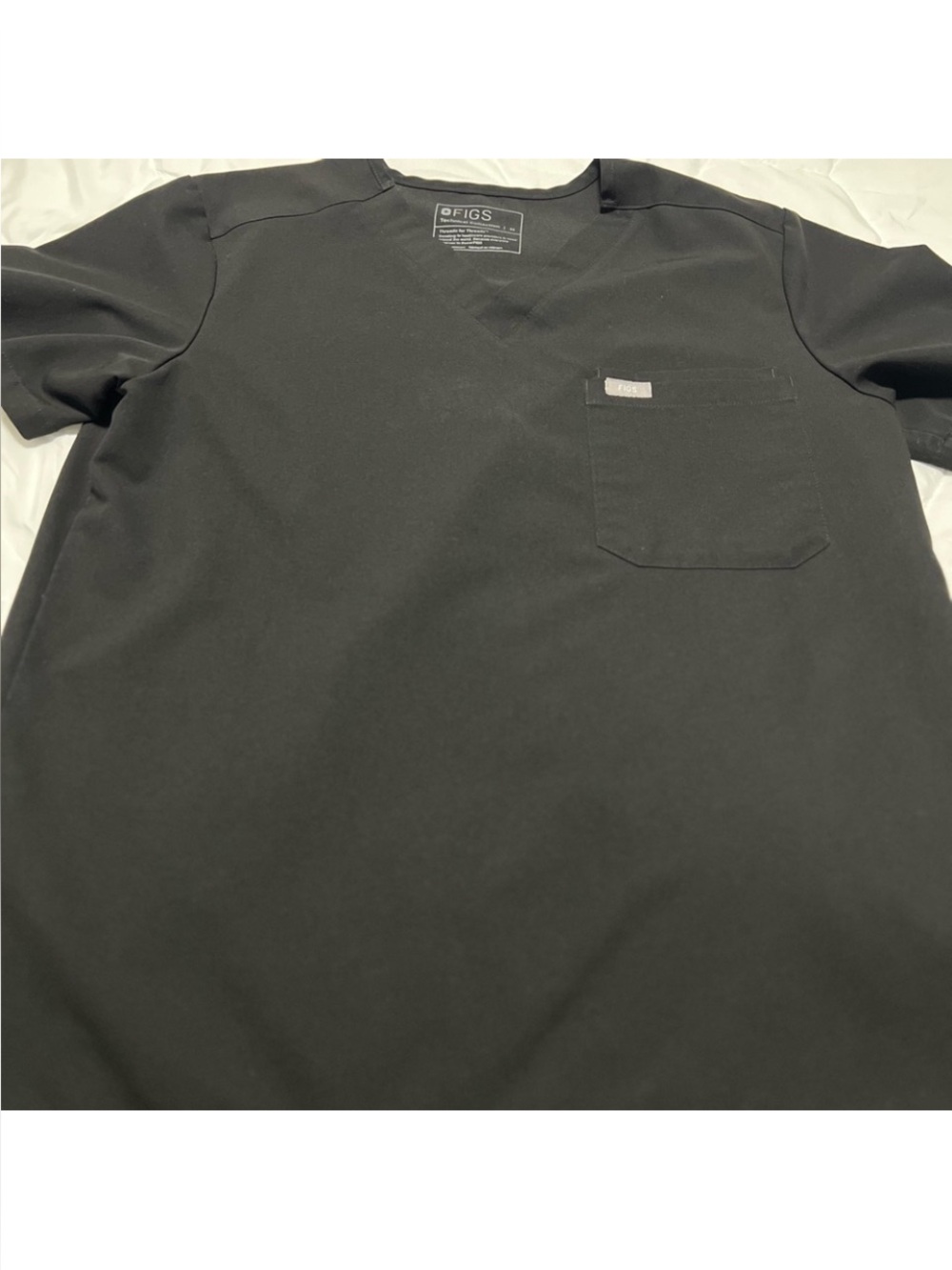Figs Men’s Black Short-Sleeve Technical Collection Scrub Set Size Medium